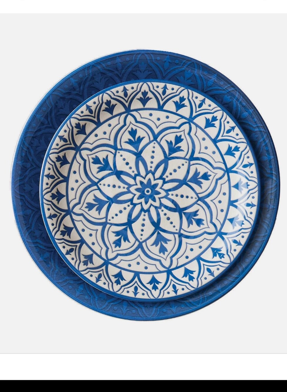 Pandex Melamine 12-Piece Dinnerware Set for 4, NEW, Dishwasher Safe Durable BLUE - Picture 8 of 8